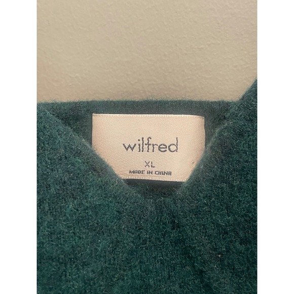 Wilfred Teal Green Textured Bustier Crop Top Sweater XL - Picture 3 of 5